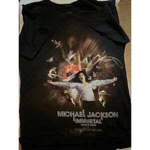 Michael Jackson Immortal World Tour Cirque du Soleil‎ Black T-Shirt